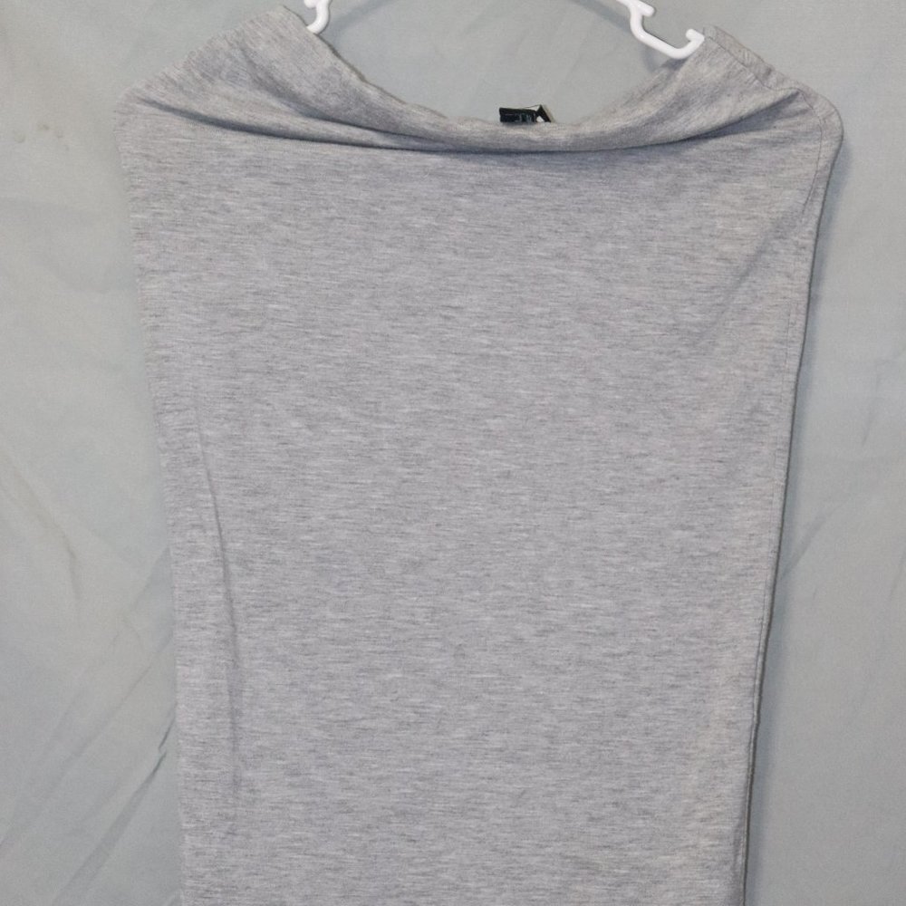 Heather gray pencil skirt